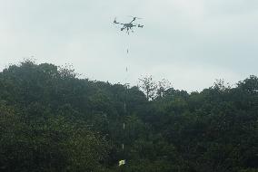 Drone Air Transportation of Organic Fertilizer in Hangzhou