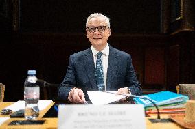 Bruno Le Maire hearing at the French Senate - Paris