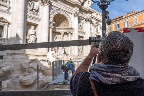 Trevi Fountain Closed For Restoration - Rome