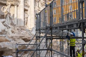 Trevi Fountain Closed For Restoration - Rome