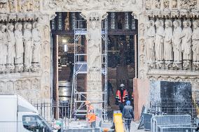 Notre-Dame Cathedral Under Restoration - Paris