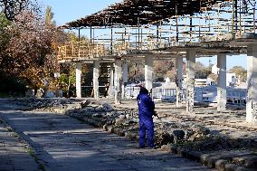 Construction next to inclusive beach in Odesa