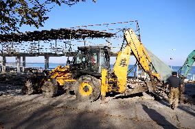 Construction next to inclusive beach in Odesa