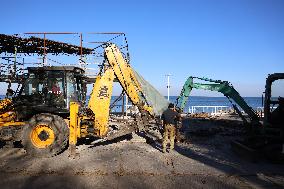 Construction next to inclusive beach in Odesa