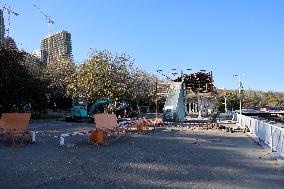 Construction next to inclusive beach in Odesa