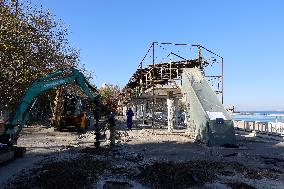 Construction next to inclusive beach in Odesa