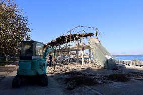 Construction next to inclusive beach in Odesa