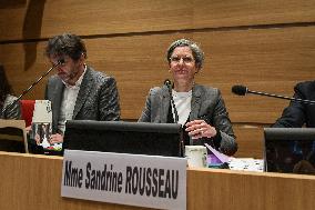 Hearing before the Commission of inquiry into violence in the film at the National Assembly in Paris FA