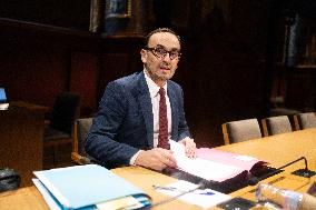 Thomas Cazenave hearing at the French Senate - Paris