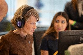 Education Minister Genetet Visits The 30 18 Call Center - Paris