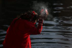 Chhath Puja Celebration In Kathmandu, Nepal.