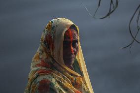 Chhath Puja Celebration In Kathmandu, Nepal.