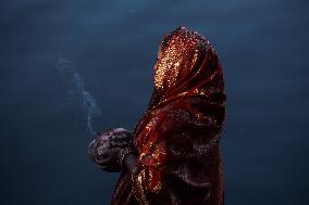 Chhath Puja Celebration In Kathmandu, Nepal.