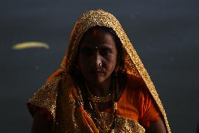 Chhath Puja Celebration In Kathmandu, Nepal.