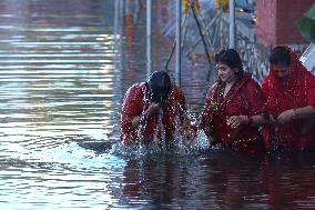 Chhath Puja Celebration In Kathmandu, Nepal.