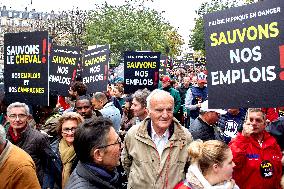 Protesters Rally in Paris Against Betting Tax Hike Impacting Horse Racing