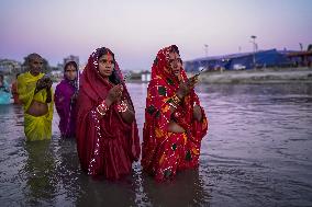 Hindu Devotees Celebrates Chhath Festival In Nepal.