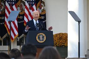 US President Joe Biden Delivered Statement On Election Where Voters Overwhelmingly Elected Donald J. Trump