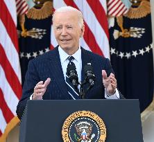 US President Joe Biden Delivered Statement On Election Where Voters Overwhelmingly Elected Donald J. Trump