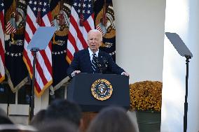 US President Joe Biden Delivered Statement On Election Where Voters Overwhelmingly Elected Donald J. Trump