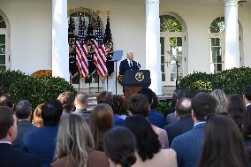 US President Joe Biden Delivered Statement On Election Where Voters Overwhelmingly Elected Donald J. Trump