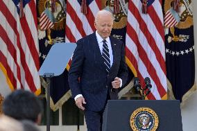 DC: President Biden hold an addresses the nation remarks