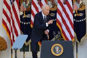 DC: President Biden hold an addresses the nation remarks