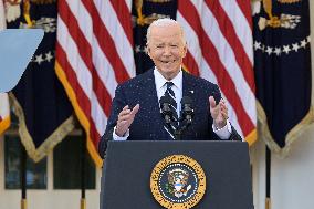 DC: President Biden hold an addresses the nation remarks