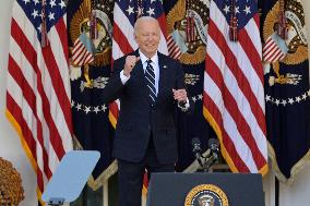 DC: President Biden hold an addresses the nation remarks