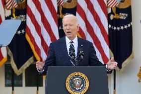 DC: President Biden hold an addresses the nation remarks