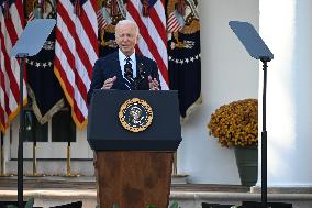 US President Joe Biden Delivered Statement On Election Where Voters Overwhelmingly Elected Donald J. Trump