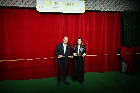 Juliette Binoche Inaugurates The Printemps Window Displays - Paris