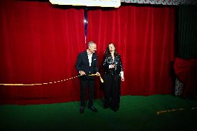 Juliette Binoche Inaugurates The Printemps Window Displays - Paris