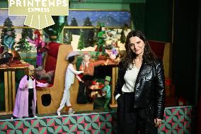 Juliette Binoche Inaugurates The Printemps Window Displays - Paris