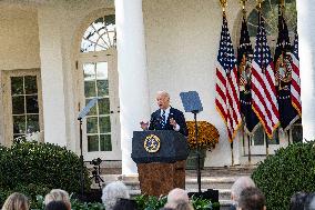 President Joe Biden Addressed The Nation For The Rose Garden