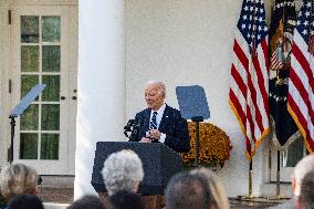 President Joe Biden Addressed The Nation For The Rose Garden