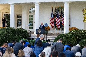 President Joe Biden Addressed The Nation For The Rose Garden