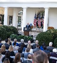 President Joe Biden Addressed The Nation For The Rose Garden