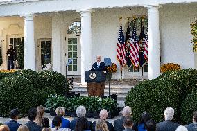 President Joe Biden Addressed The Nation For The Rose Garden