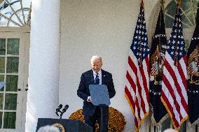 President Joe Biden Addressed The Nation For The Rose Garden