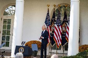 President Joe Biden Addressed The Nation For The Rose Garden