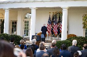 President Joe Biden Addressed The Nation For The Rose Garden