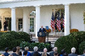 President Joe Biden Addressed The Nation For The Rose Garden