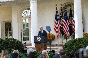 President Joe Biden Addressed The Nation For The Rose Garden