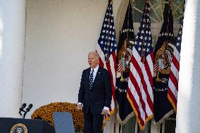 President Joe Biden Addressed The Nation For The Rose Garden