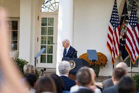 President Joe Biden Addressed The Nation For The Rose Garden