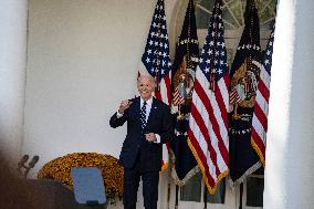 President Joe Biden Addressed The Nation For The Rose Garden