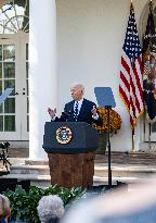 President Joe Biden Addressed The Nation For The Rose Garden