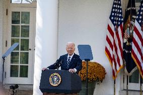 President Joe Biden Addressed The Nation For The Rose Garden