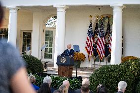 President Joe Biden Addressed The Nation For The Rose Garden